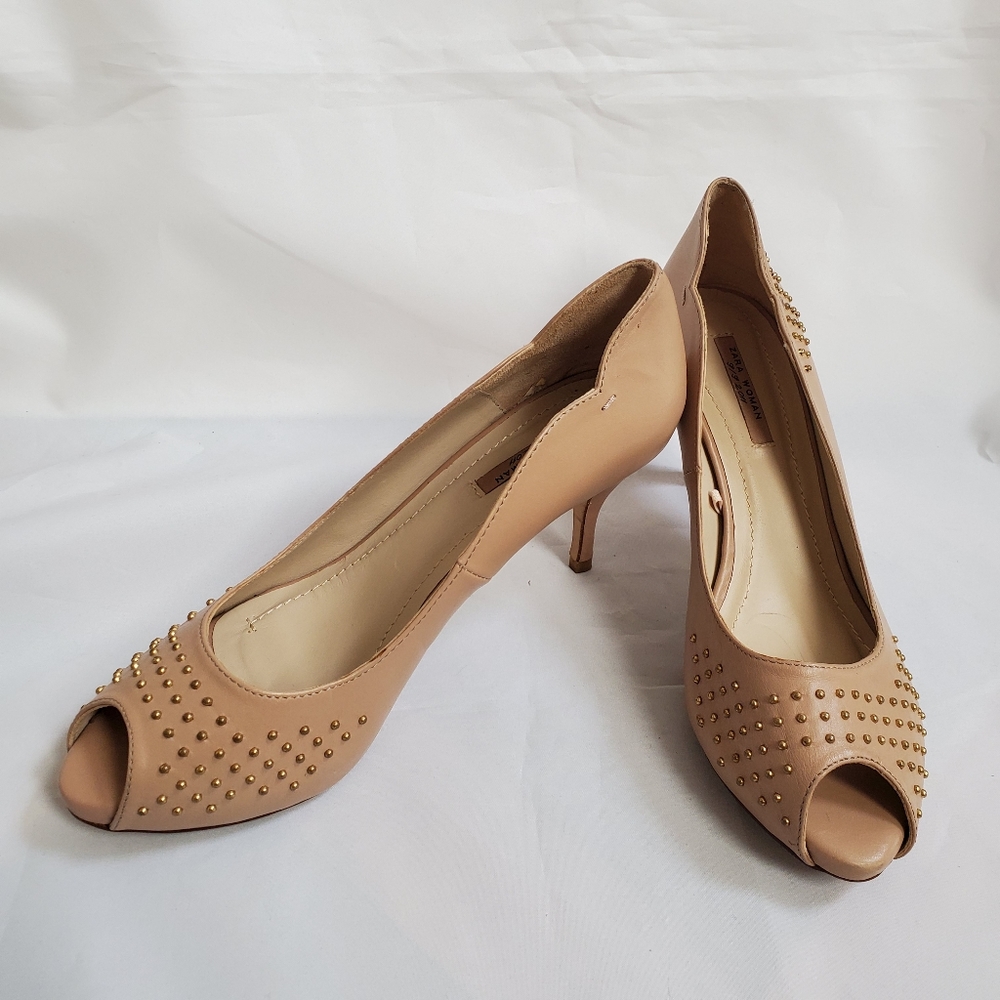 Zara Nude Studded Heels 41